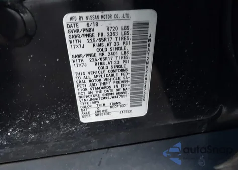 2018 Nissan Rogue Sv from USA, damaged, VIN JN8AT2MV2JW347555